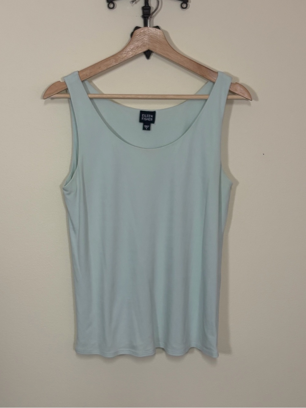 EILEEN FISHER Pale Blue Scoop Neck Tank